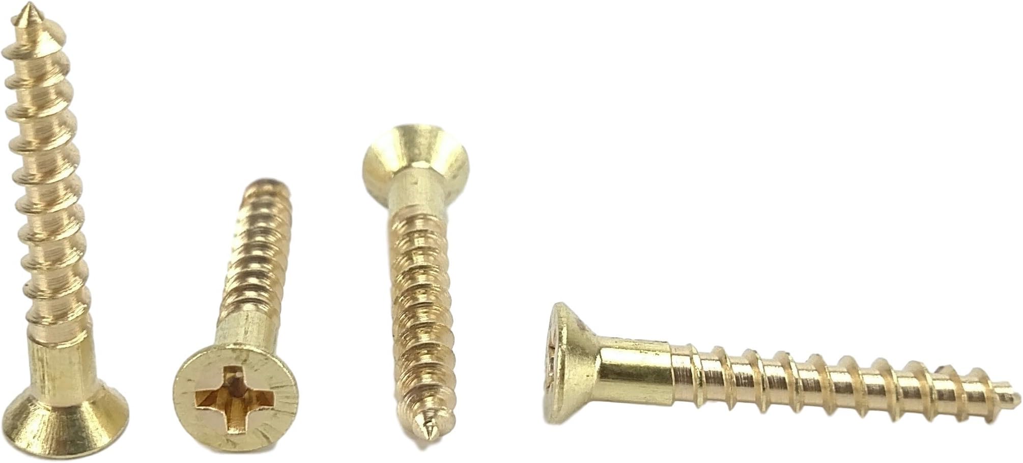 The Hillman Group 41831 Brass Flat Head Phillips Wood Screw, 6 x 1Inch, 100Pack