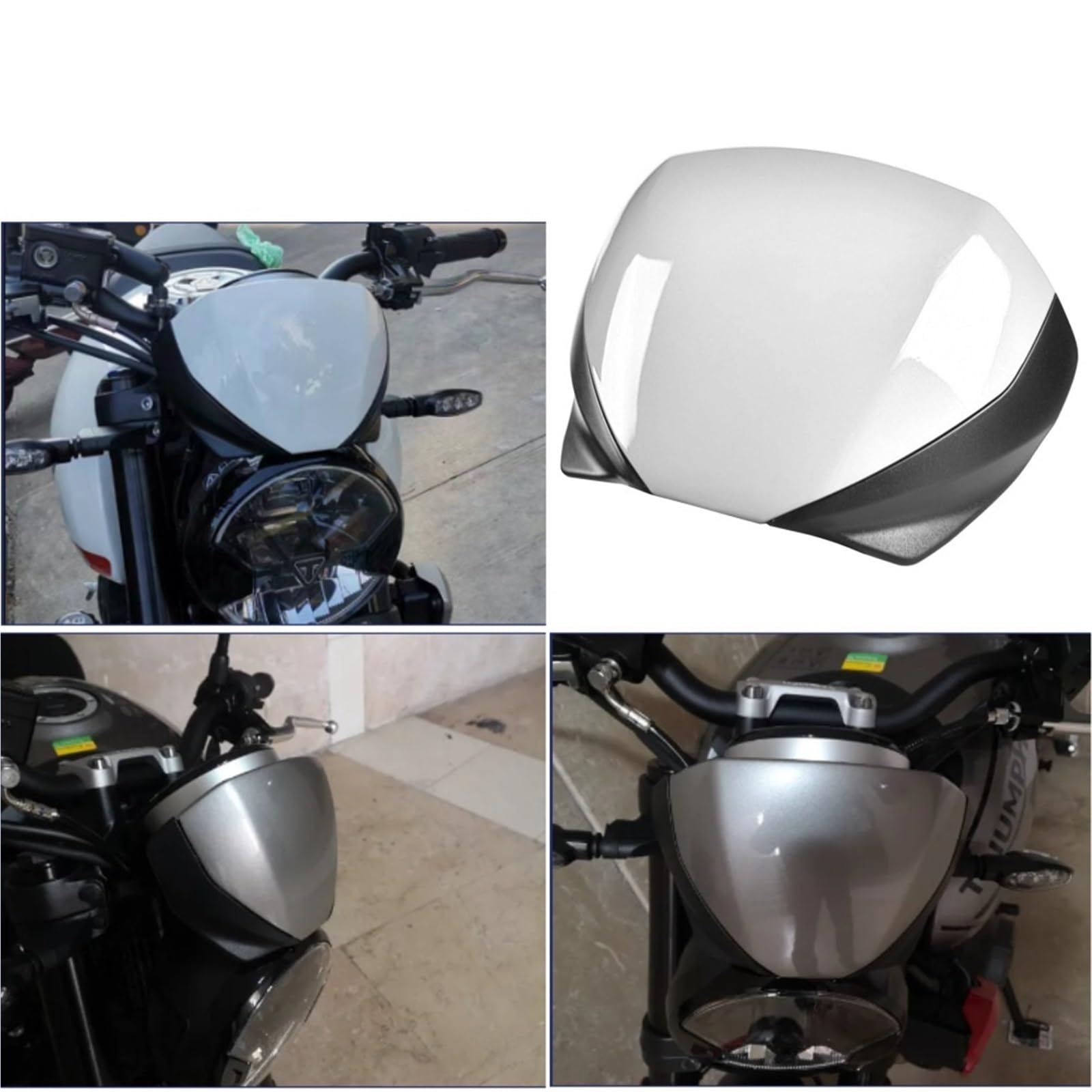 Parabrezza Moto Spoiler Adatto per Trident 660 adatto per Triumph Trident660 2021 2022 2023 Deflettori d'aria per parabrezza anteriore per moto(Carbon Fiber look)