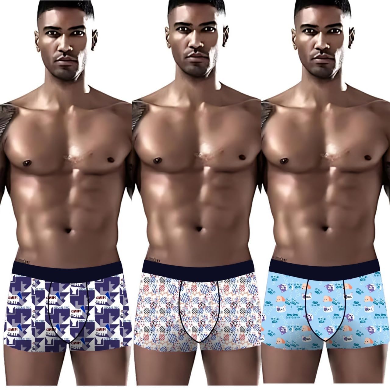 panavi Creation Printed Cotton Trunks for Men | Fresh Anti-Bacterial Bamboo Cotton Stretchy Fabric Regular fit with Moisture Move Treatment-image-16