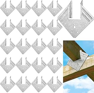 Coloch 20 Pack 18-Gauge Hurricane Tie for Rafter, Hot Dip Galvanized Steel Joist Hangers Rafter Tie Brackets Heavy Duty Connector for Roofing Trusses, Wood Timbers, Resist High Wind/ Earthquake Forces