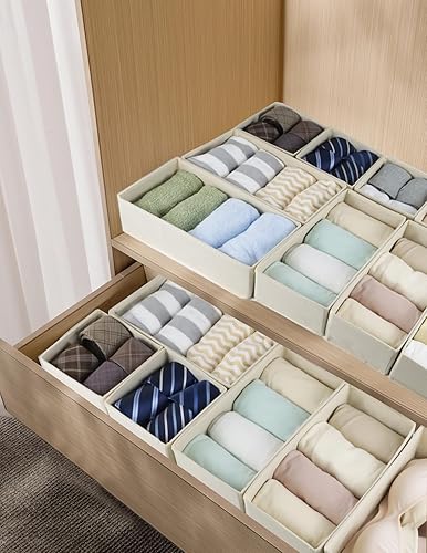 Miniatura 5 de Organizador de cajones de ropa, organizador plegable de tela para vestidor, organizador de armario y caja de almacenamiento para ropa interior, ropa