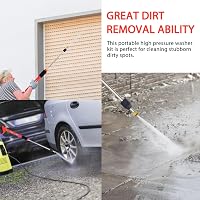 HENYEER Nagynyomású Mosópisztoly 5 Cserélhető Fúvókával - M22-14mm Csatlakozás, 5000 PSI, Autómosáshoz, Kerthez 5