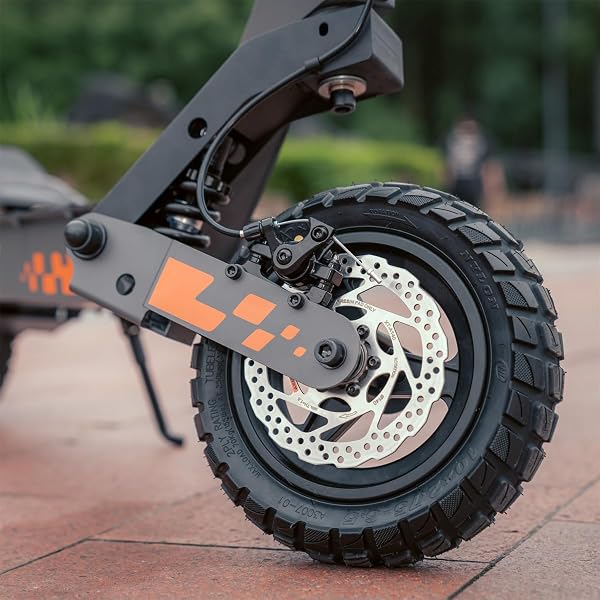 KuKirin Trotinette Électrique 48V 15.6Ah – 55km Autonomie Pliable Tout-Terrain avec Double Amortissement, Plateau Anti-Dérapant & LEDs - 5