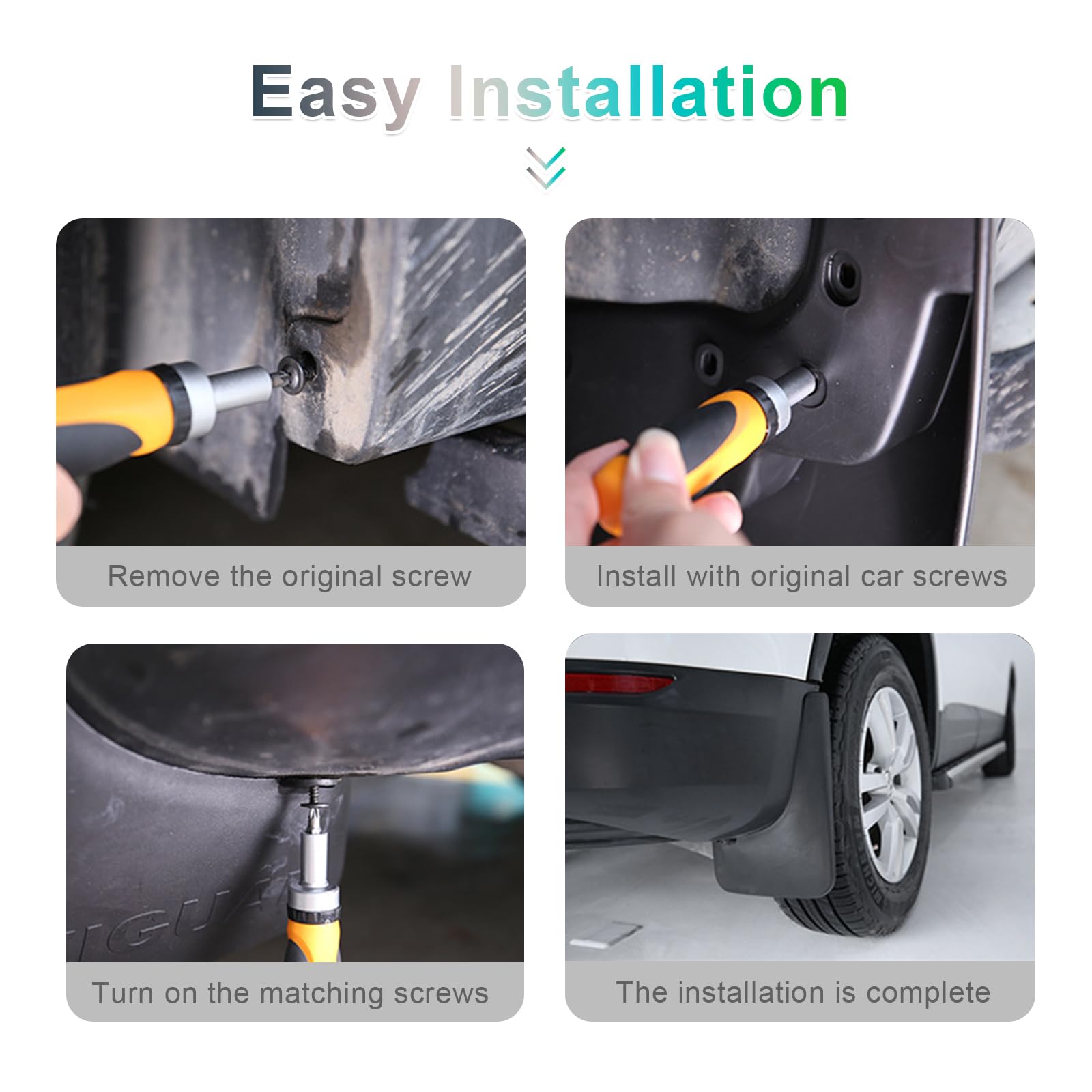 GAFAT Compatibile con parafanghi Kia EV3 2025-2026, GT Line e parafanghi terra, plastica ABS senza foratura (confezione da 4)