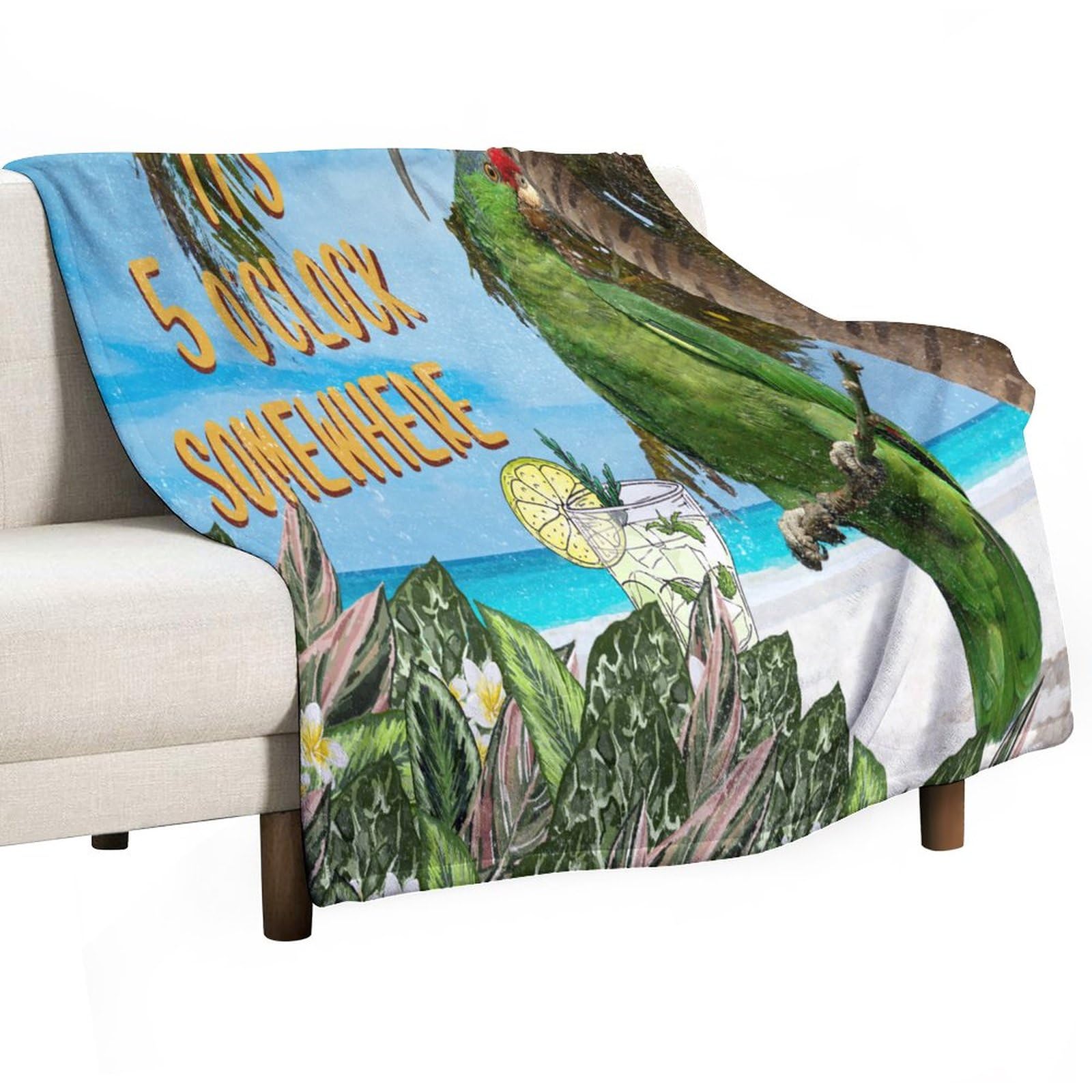 Couverture douce et pelucheuse motif ara pour vos moments cocooning