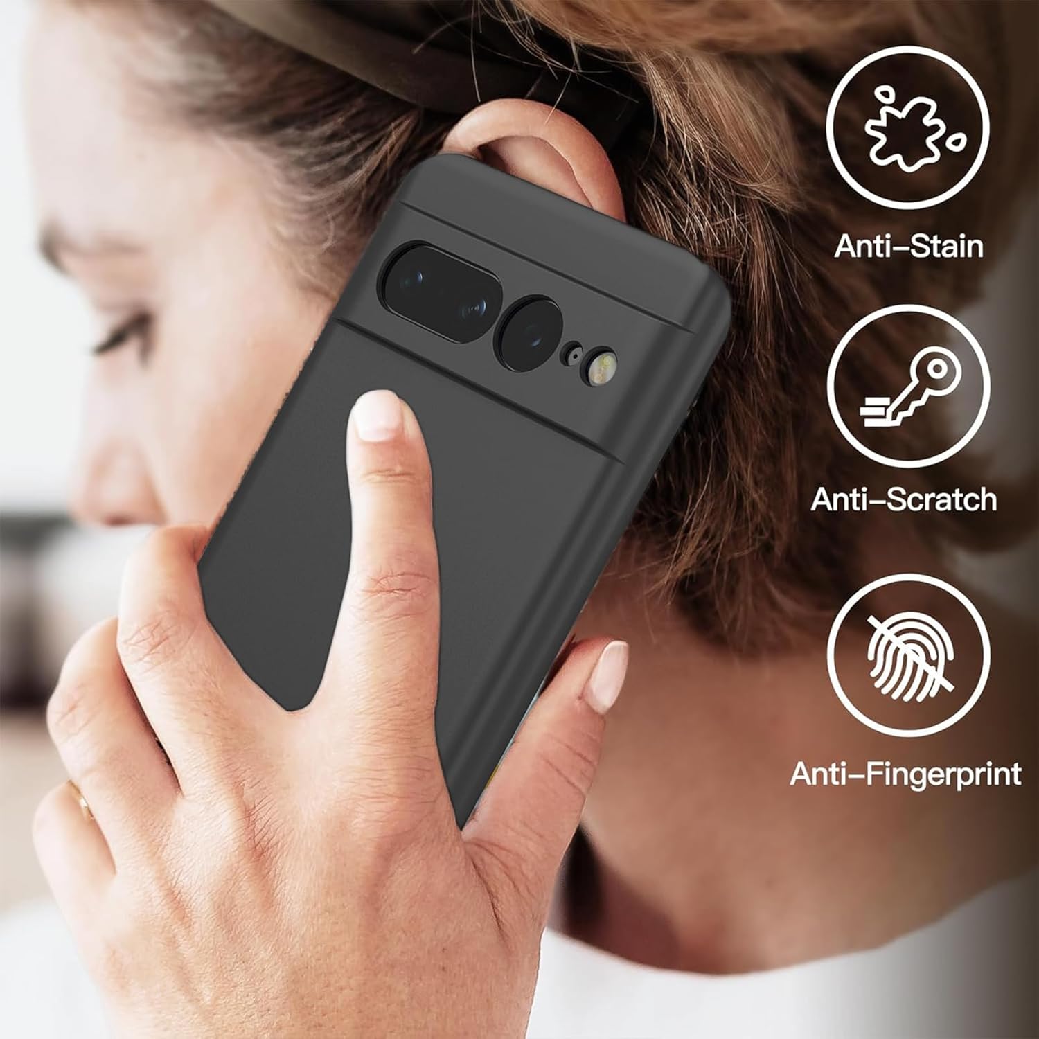 Case for Pixel 7 Pro Google 7 Pro Liquid Silicone Phone Case Soft Microfiber Lining Anti-Scratch Shockproof Protective Phone Cover for Google Pixel 7 Pro,*Pink*