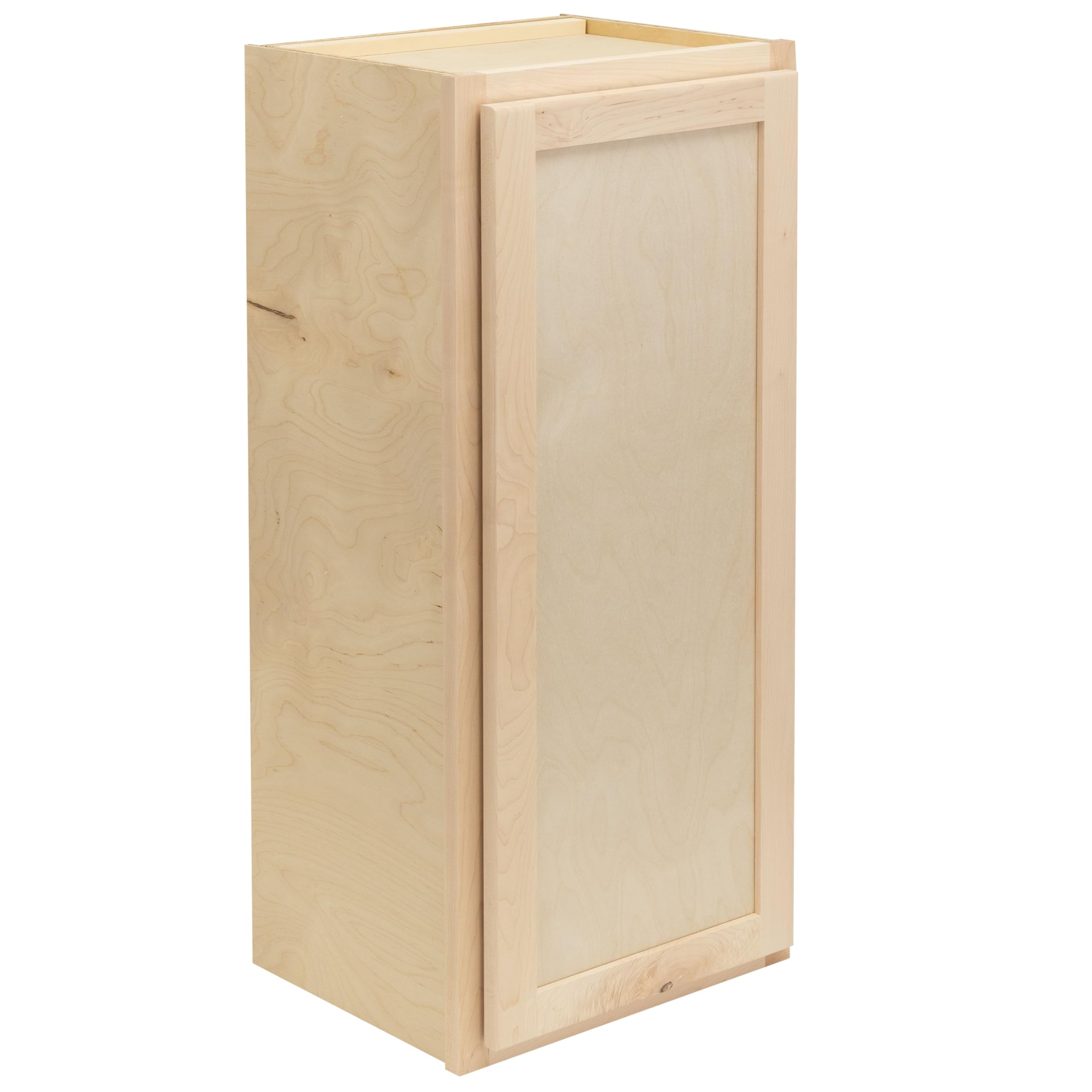 Quicklock RTA (Ready-to-Assemble) 30" Tall Wall Kitchen Cabinets - Shaker Style | 100% Hardwood | Made in America | Soft Close Hardware (Raw Maple, 12