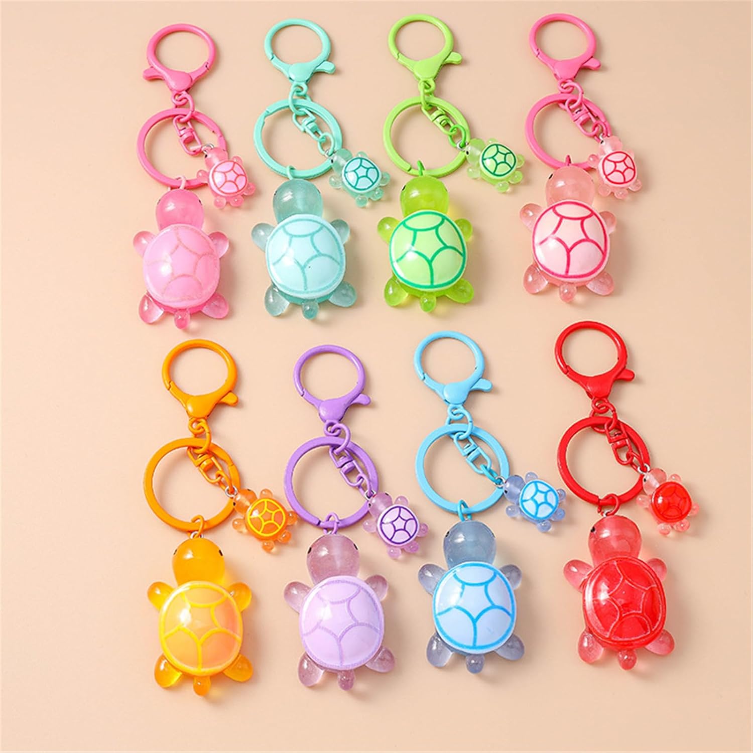 Turtles Charm Keychain Accessory Fashionable Animal Shape Rings Tortoise Bag Decoration