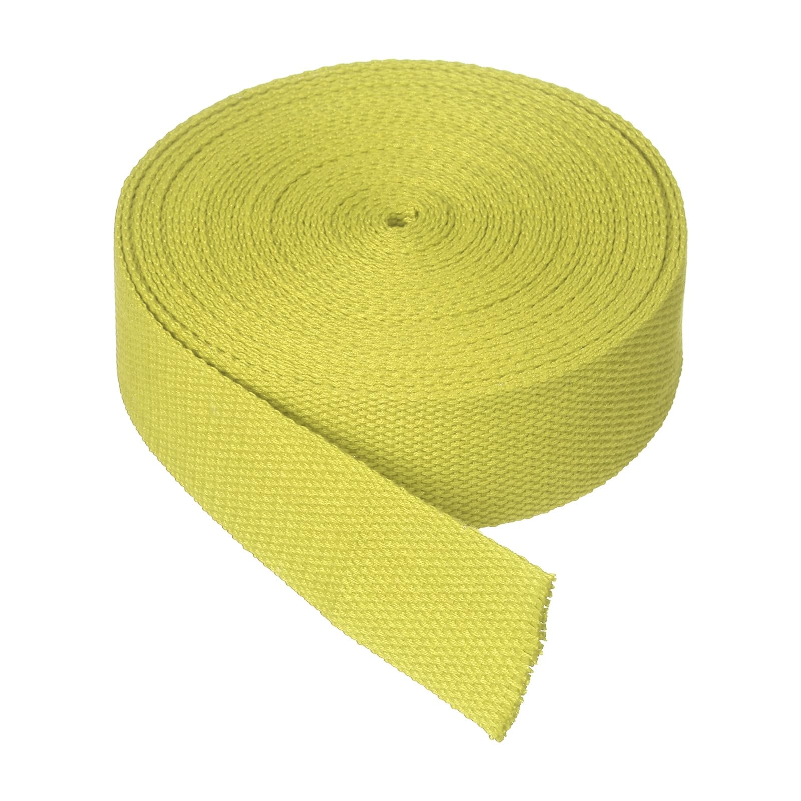 sourcing map Cotton Twill Tape, 3.8cm x 9.2M Cotton Ribbon Bias Binding Tape Trim Webbing Straps for Sewing DIY Crafts Gift Wrapping, Yellow