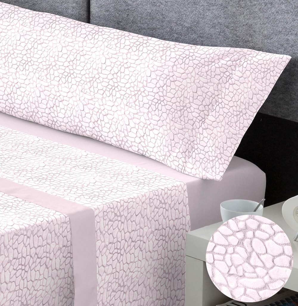 DECASATEXTIL – Juego de sábanas coralina Extra Suave- Tacto Microlina– Sabanas de Invierno - Doble perchado – Sabana Bajera, encimera y Funda Almohada - Cama 150 cm - Violet Ice