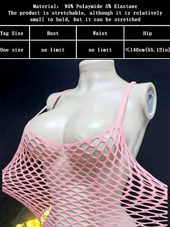 OYOANGLE Women's Fishnet Bodysuit Hollow Out Sexy Lingerie Chemise | Swimsuit Cover Up Dress, Boudoir, Cosplay Outfits, Halloween, Rave Party, Stripper Outfits