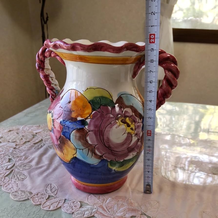 イタリア製・絵柄入りの花瓶 Amazon.co.jp: ノーブランド品イタリア製花瓶フラワーベース大胆