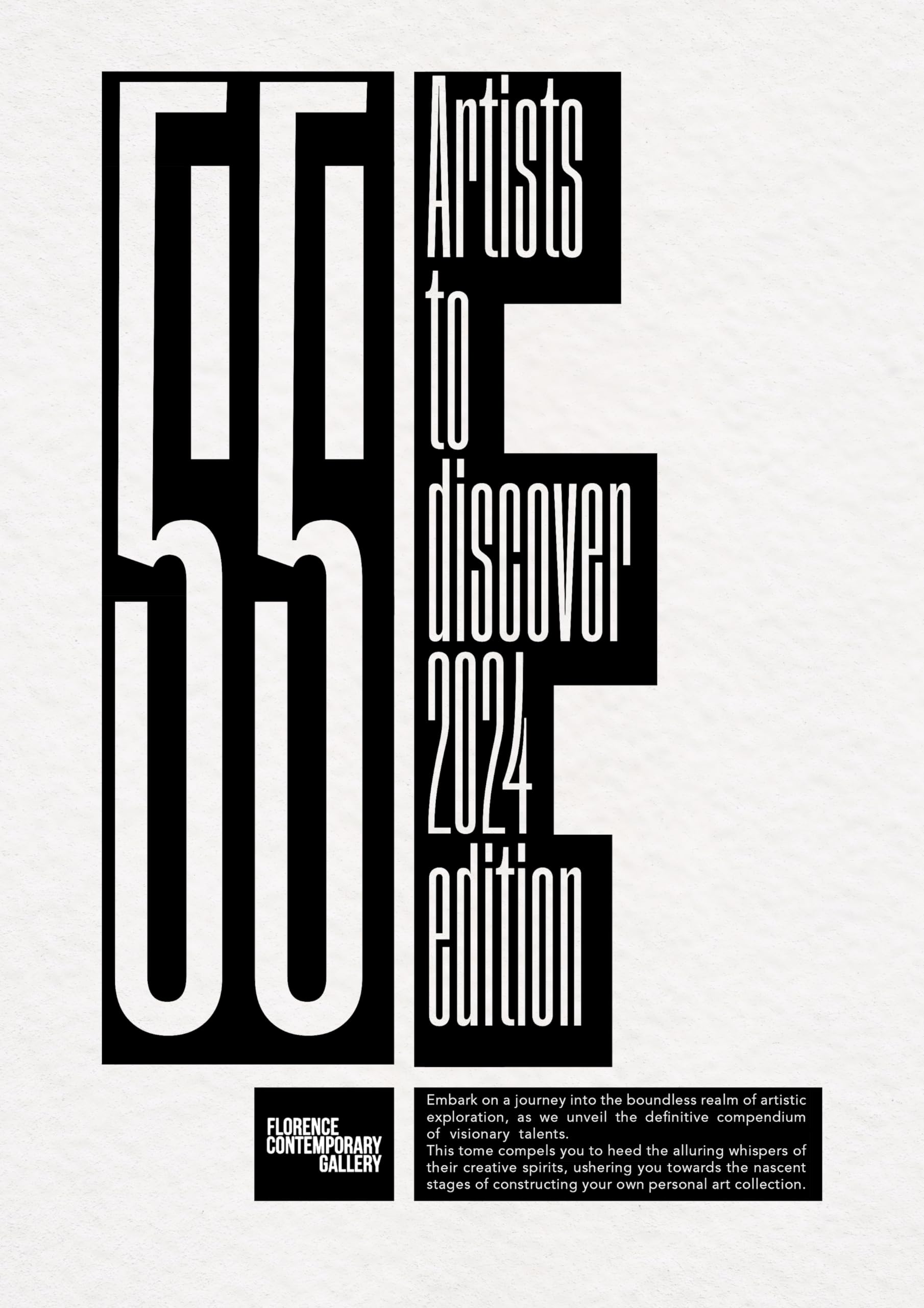 Anthologie 55 Artist to Discover 2024 Edition l'ouvrage d'art en anglais de prestige