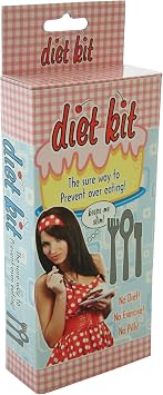 Diabolical Diet Kit - Funny Cutlery Set for Home, Office, or Gym - Novelty Gift for Women, Men, or Kids - Diet Theme - Adults, Humor Enthusiasts, Health-Conscious Individuals