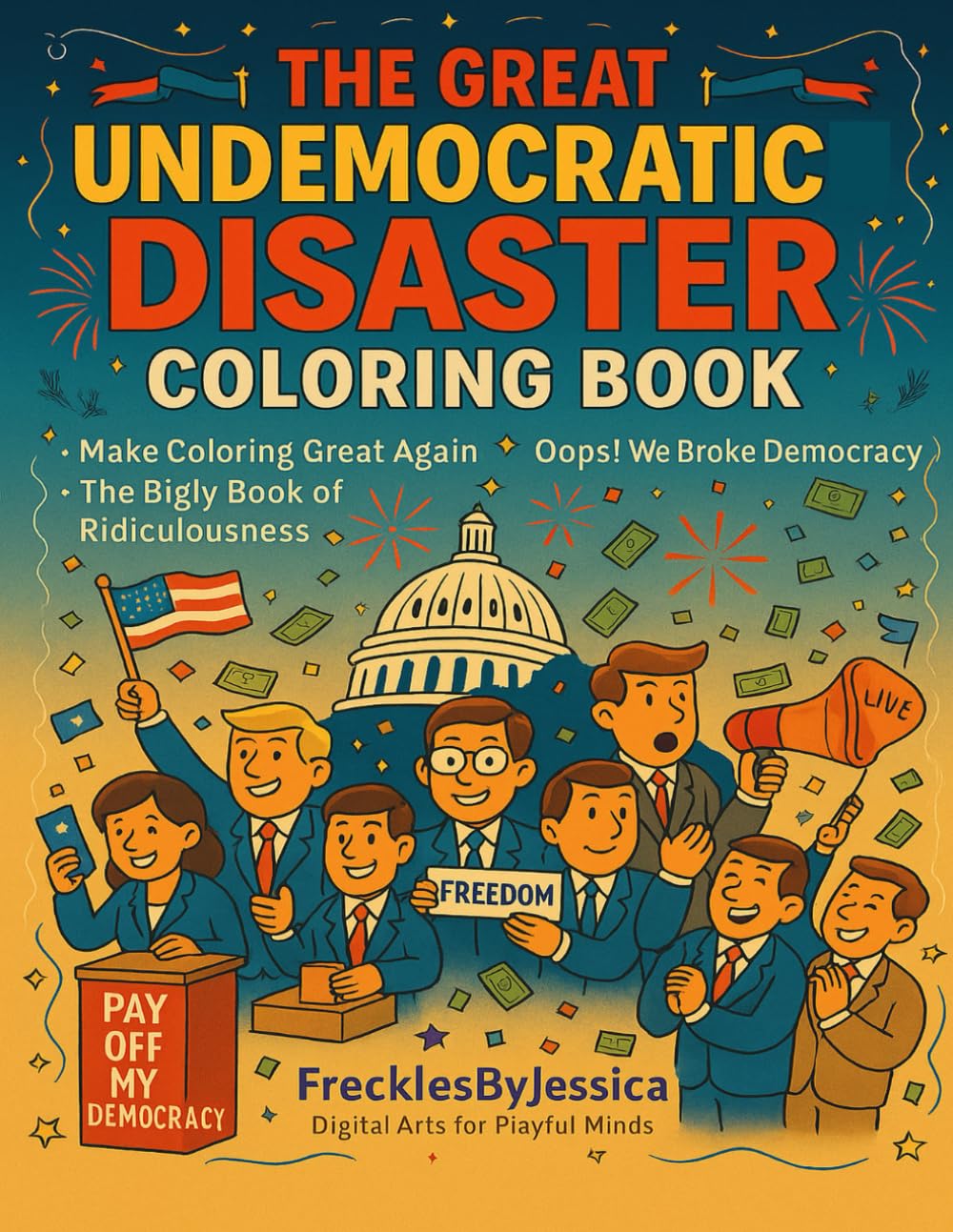 The Great Undemocratic Disaster Coloring Book: A Satirical Coloring Journey Through America’s Political Circus
