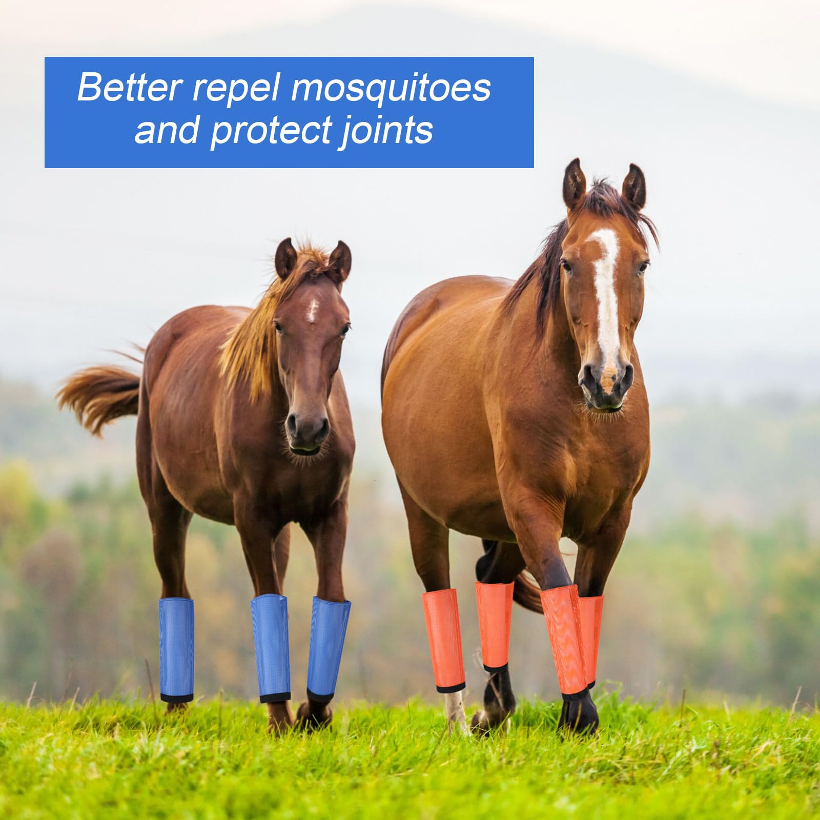 24 botas de malla para caballo, botas de malla transpirable, botas protectoras para piernas ecuestres, leggings sueltos para evitar moscas y picaduras de mosquitos (S)