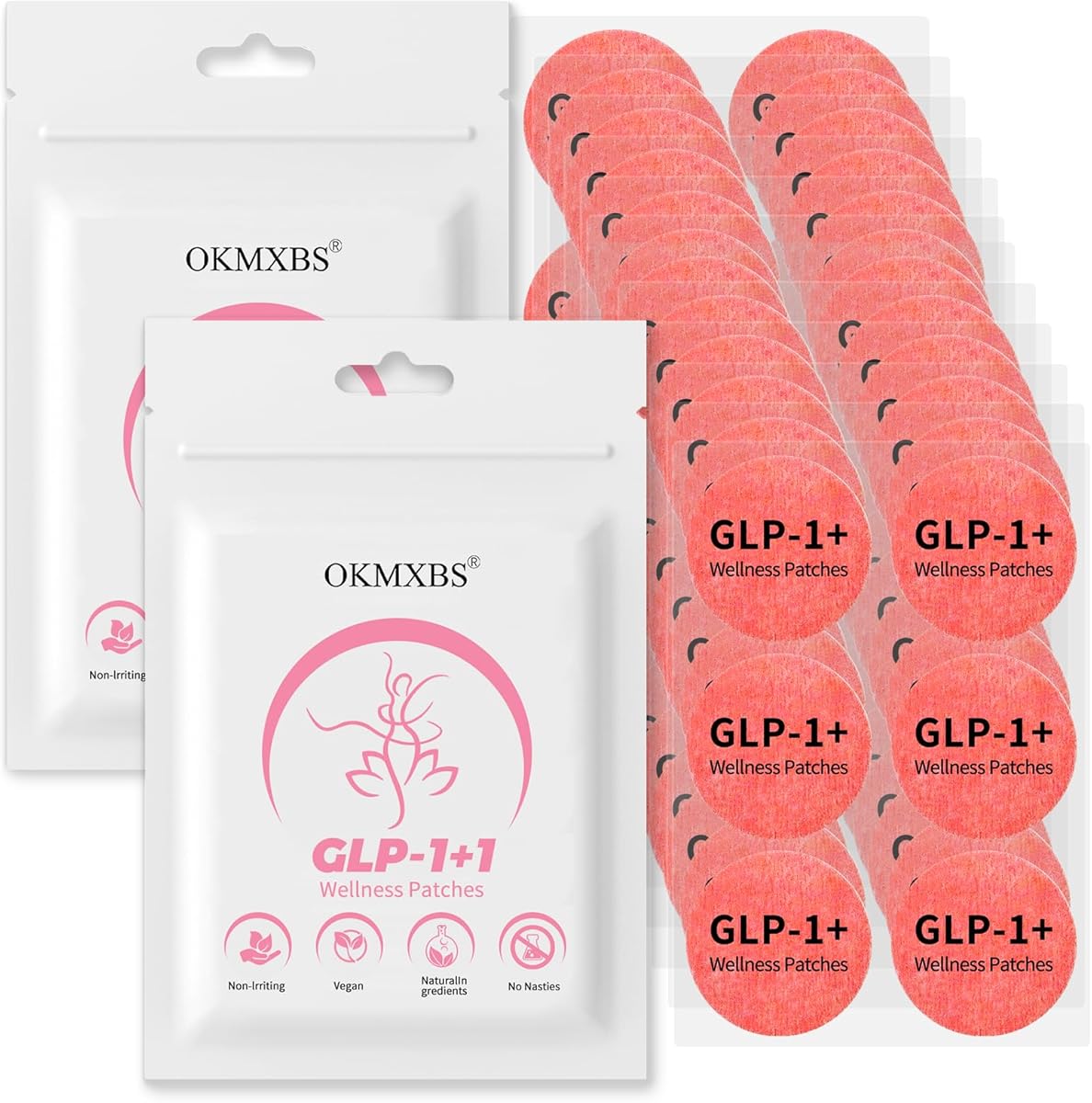 GLP-1 Patch - Natural Ingredients,8-Hour Long-Lasting Formula Support,Suitable for Men and Women's Body Care Patches,Can be Applied to Various Parts（60PCS