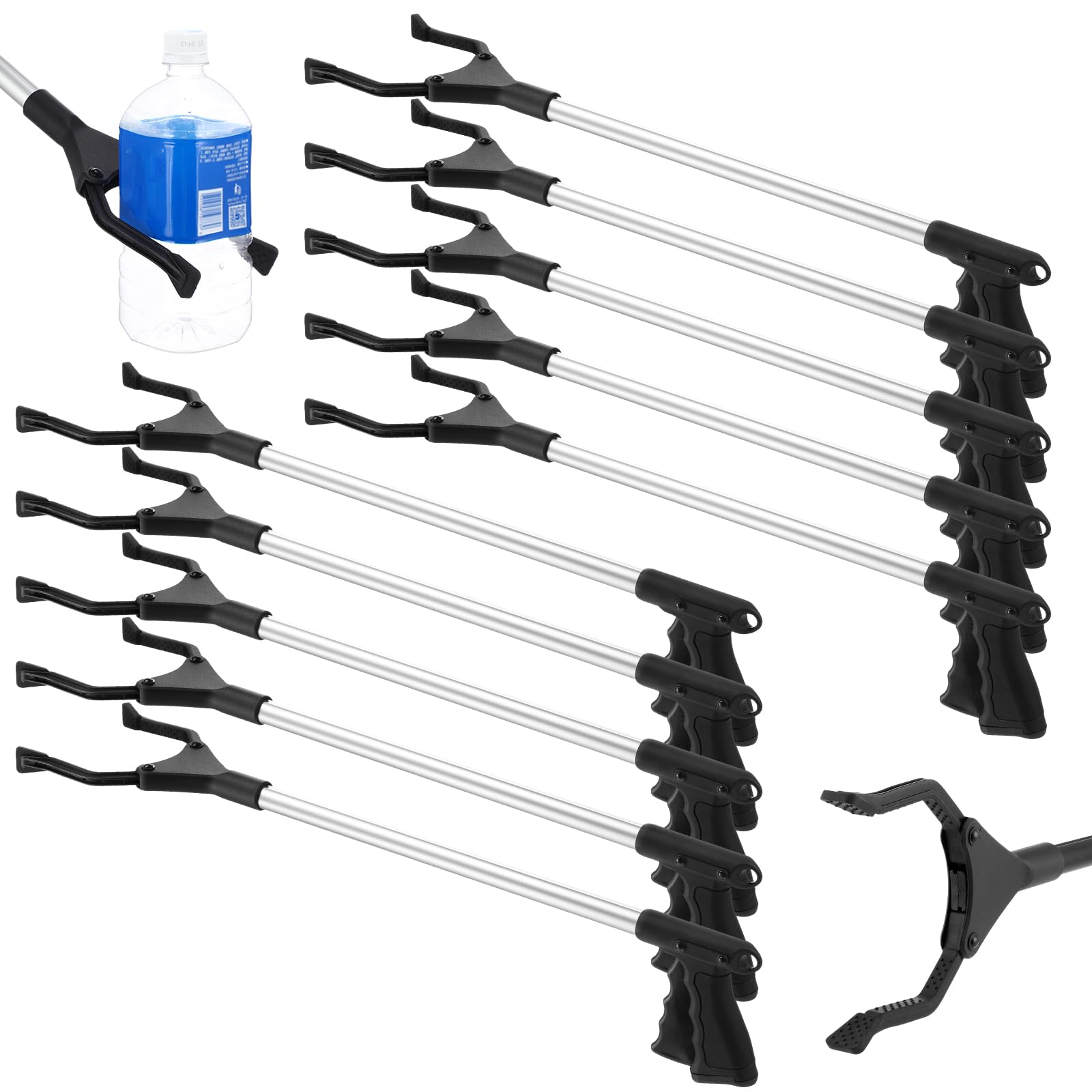 Umigy 10 Pack 32 Inch Trash Picker Grabber, Grabber Reacher Tool for