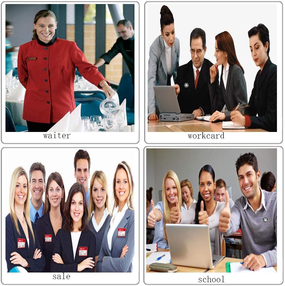 Magnetic Name Tag/ID Badge Holder, Strong Fastener with Adhesive on Front Plate,Strength Neodymium Magnets 30-Pack - Image 7