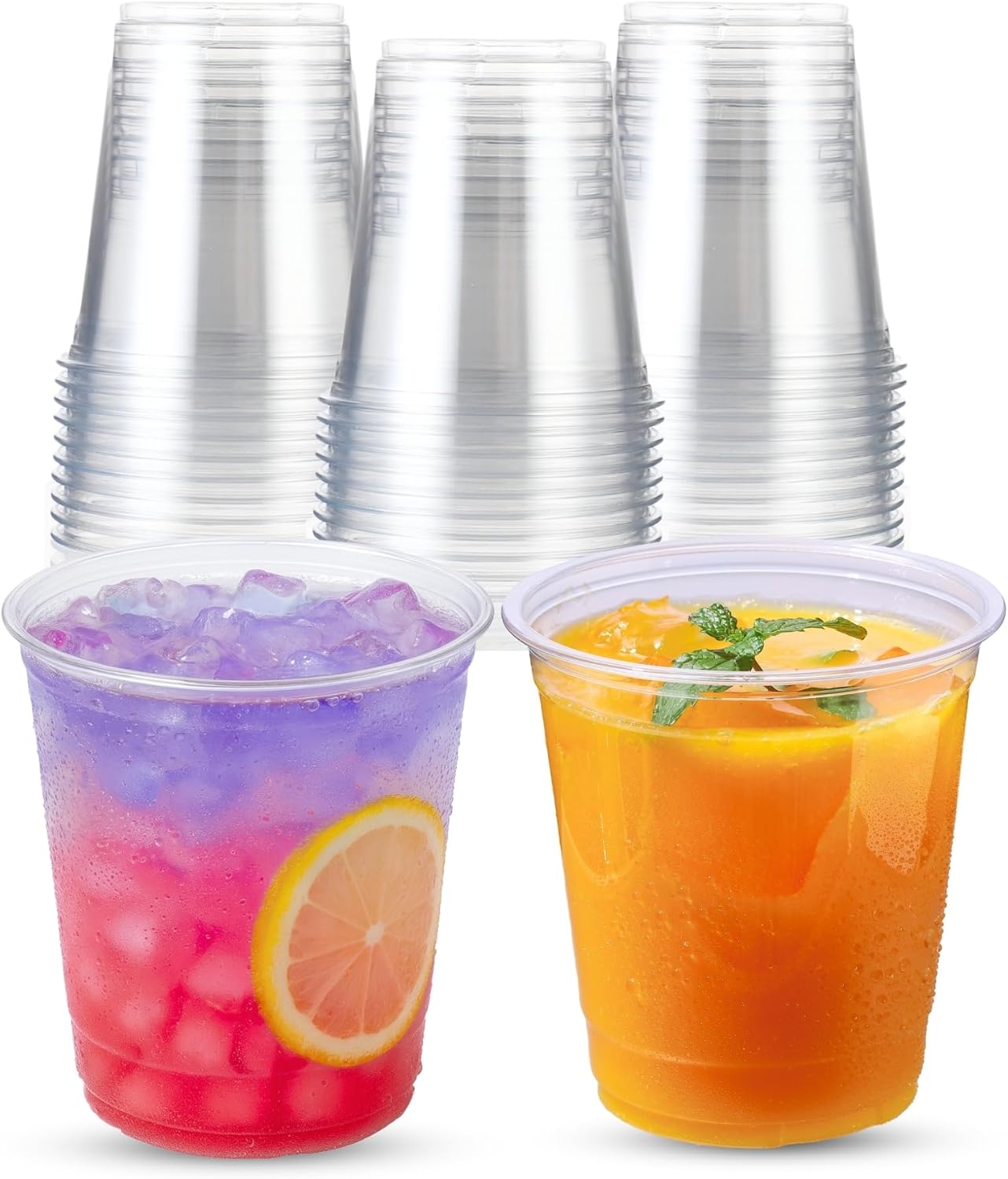 patua Clear Plastic Cups – Disposable Drinking Cups for Party,