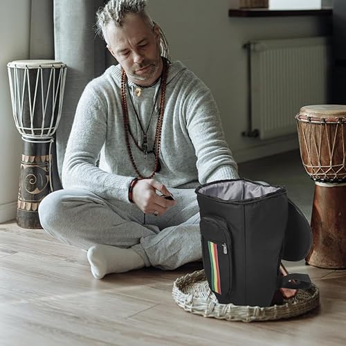 Miniatura 2 de Kit de batería africana para niños, instrumentos musicales africanos, bolsa de transporte de tambor africano, bolsa de gran capacidad, maletas para