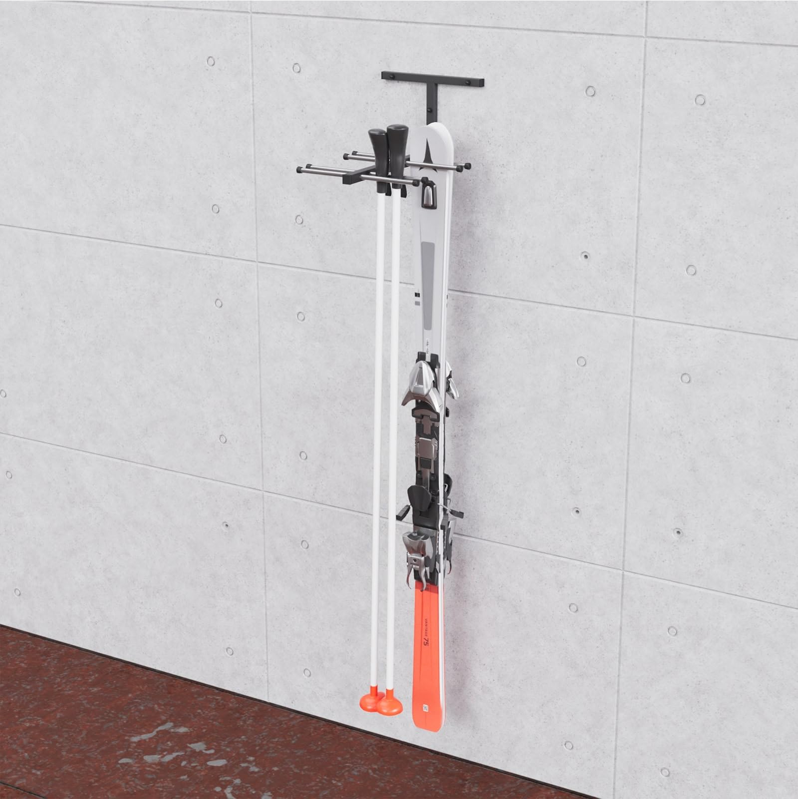 QLS N4 - Supporto per sci per 4 paia di sci, 37 cm