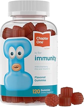 Zahler - Chapter One Immune Support Gummies with Vitamin C, Zinc & Black Elderberry, for Kids & Adults 120 Count, Kosher, Made in USA