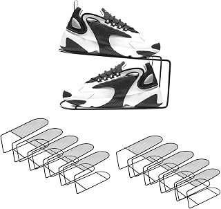 Schuhstapler Platzsparend Schuhorganizer Schuhregal Für Schränke Schuhaufbewahrung Platzsparend Schuh Organizer Für Schrank Shoes Organizer Eisen Schuhsortierer (10Stück, Schwarz)
