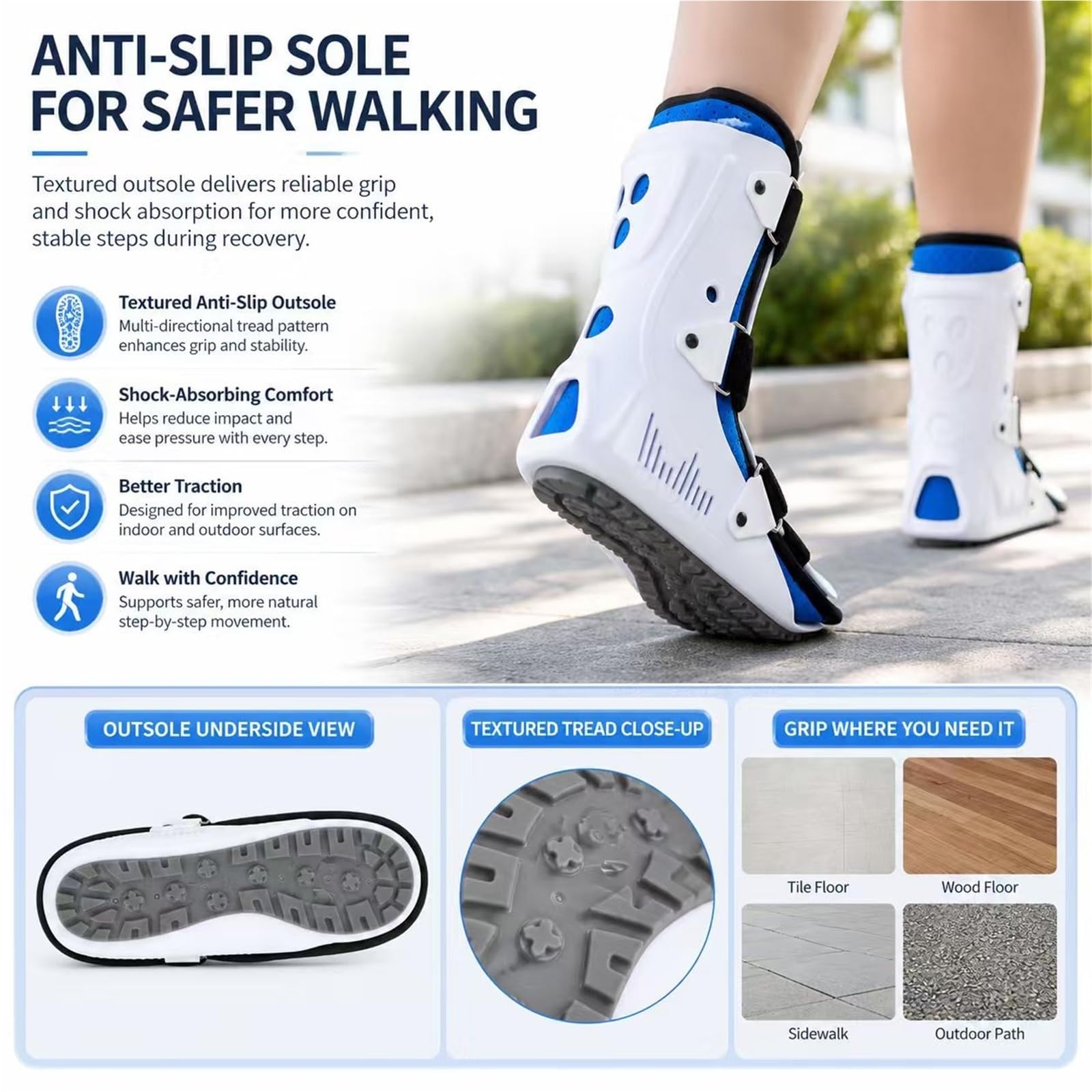 Férula Nocturna para Fascitis Plantar y Tendinitis de Aquiles Soporte Ajustable para Pie y Tobillo Bota de Inmovilización para Alivio del Dolor y Estiramiento(Izquierda,M)