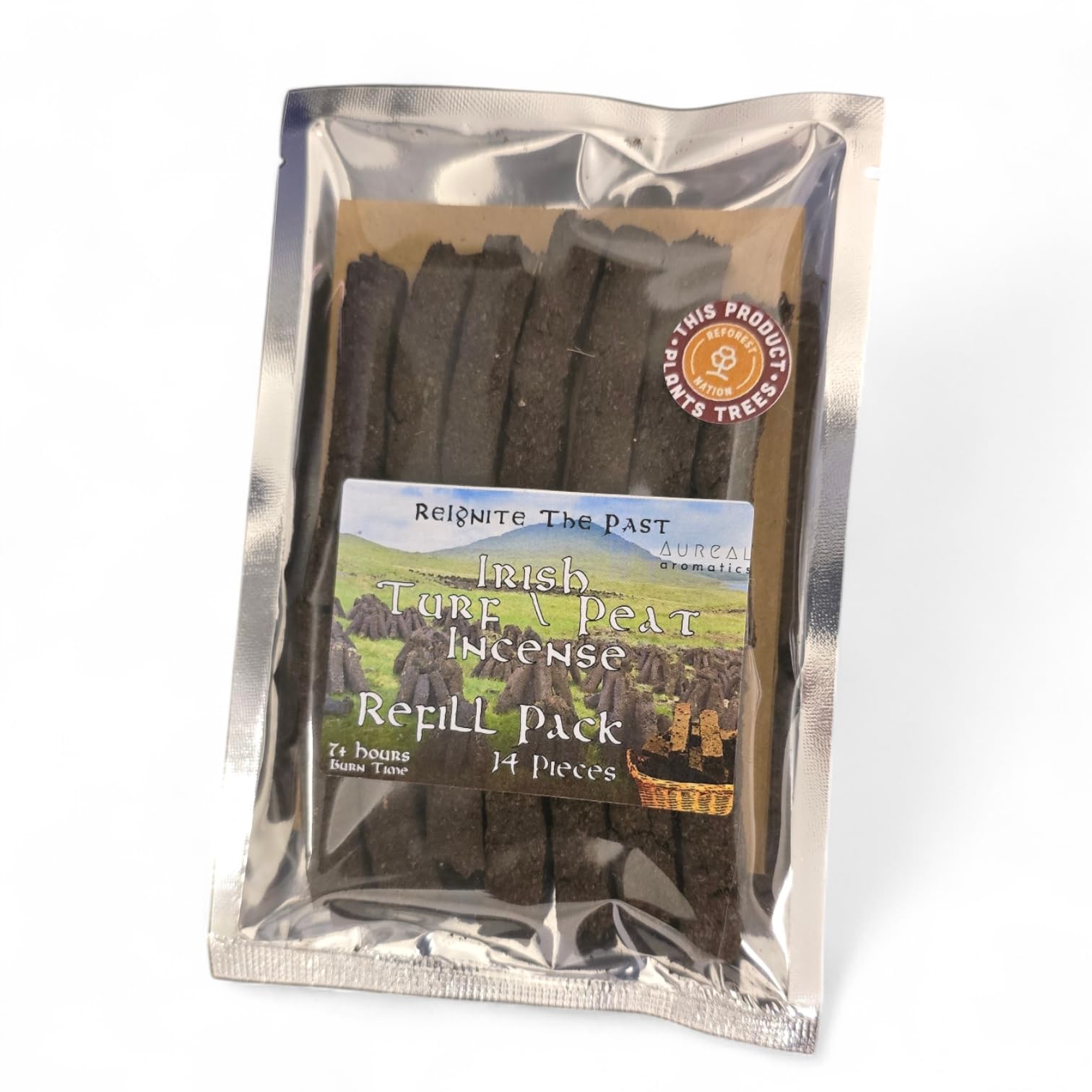 Irish Turf/Peat Incense Refill Pack - 12 Pc - The Authentic Smell of Ancient Ireland