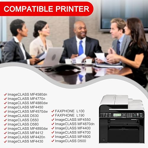 Miniatura 2 de Paquete de 2 cartuchos de tóner negro 128 3500B001 compatibles CRG128 128 de repuesto para Canon ImageCLASS MF4580dn MF4770n MF4880dw MF4570dw D530