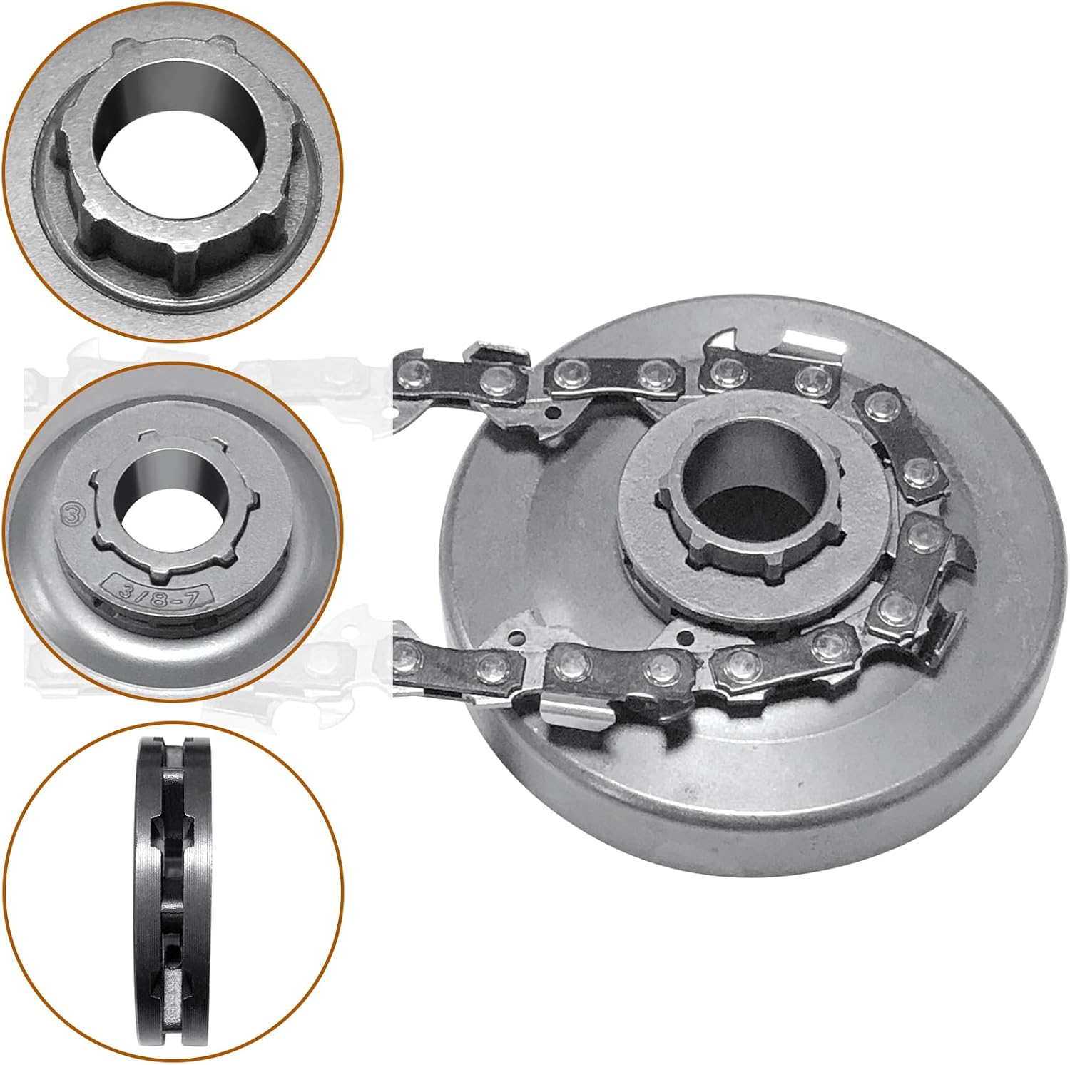 3/8" 7T Clutch Drum Sprocket Bearing Kit view 3