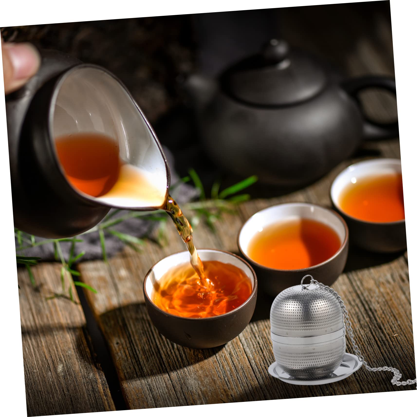 PRETYZOOM 3 Infusores De Té De Metal Coladores De Té Para Té Suelto Diseño Simple Y Resistente.