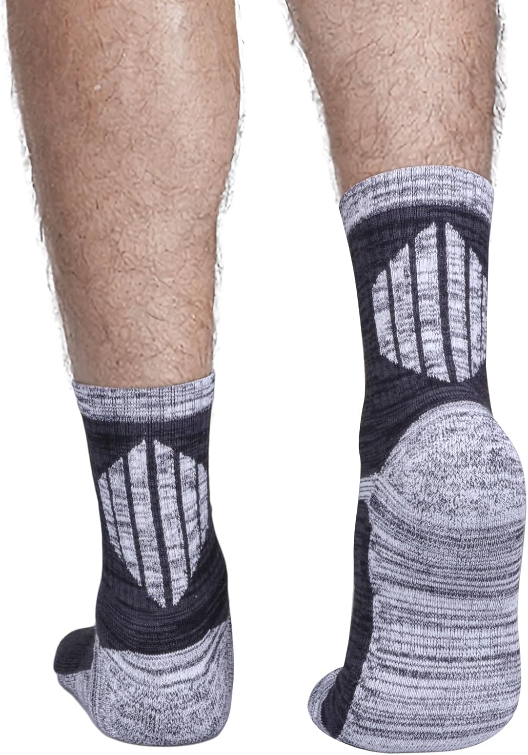 YUEDGE Mens Socks Sweat Wicking Anti Smell Cotton Cushioned Crew Casual Everyday Work Socks for Men, 5 Pairs - Image 4