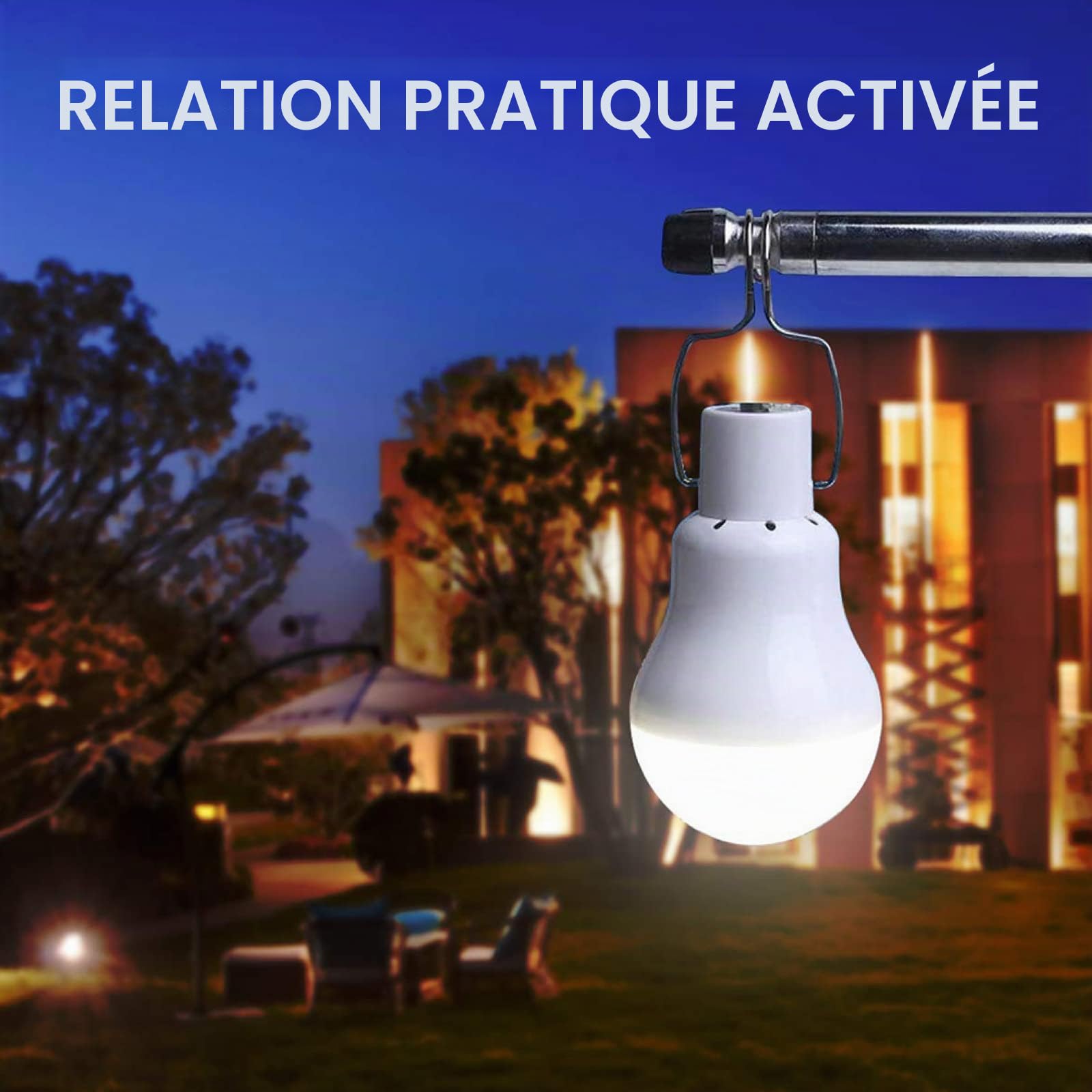 HpLive Lot de 4 lampes solaires LED rechargeables avec panneau solaire pour intérieur et extérieur, randonnée, camping, tente, pêche, éclairage 110 lm-3,6 V