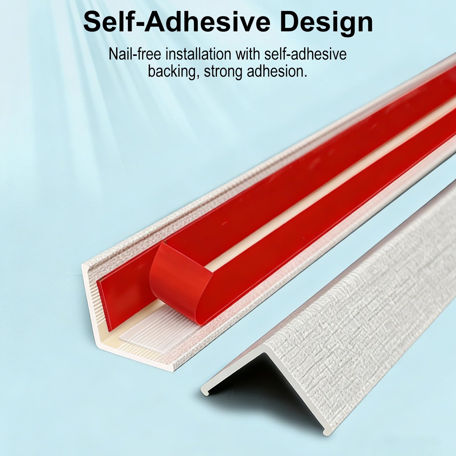 Paraspigoli Effetto Legno Profili Angolari in PVC per Pareti, AntiGraffio Protezioni Angolari per Pareti, Profili Angolari Autoadesivi, Impermeabili Protezioni(D,80cm/31.5in(L))