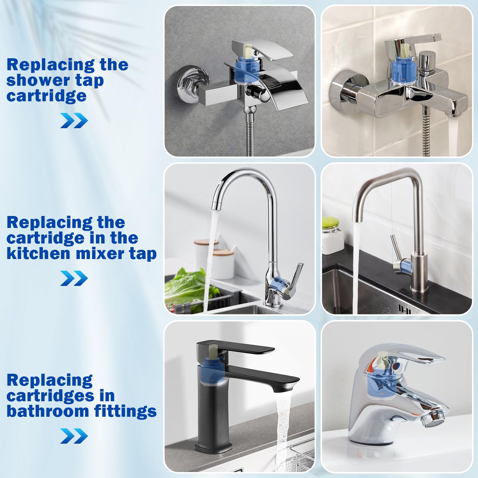 Wasserhahn Kartusche 40mm Ersatzkartusche Kartuschen für Wasserhähne, Keramik Kartusche Kompatibel mit Blanco 121894 kartusche für Küchenarmatur, Badarmaturen, Bidetarmaturen