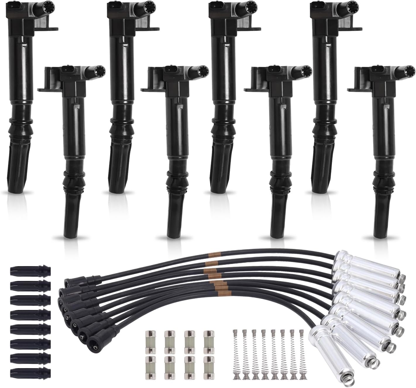 ENA Set of 8 Left and right Ignition Coil Wire Set Compatible with Ford E-350 E-450 2018 2019 F-250 F-350 2018 2019 2020 Super Duty 6.2L V8