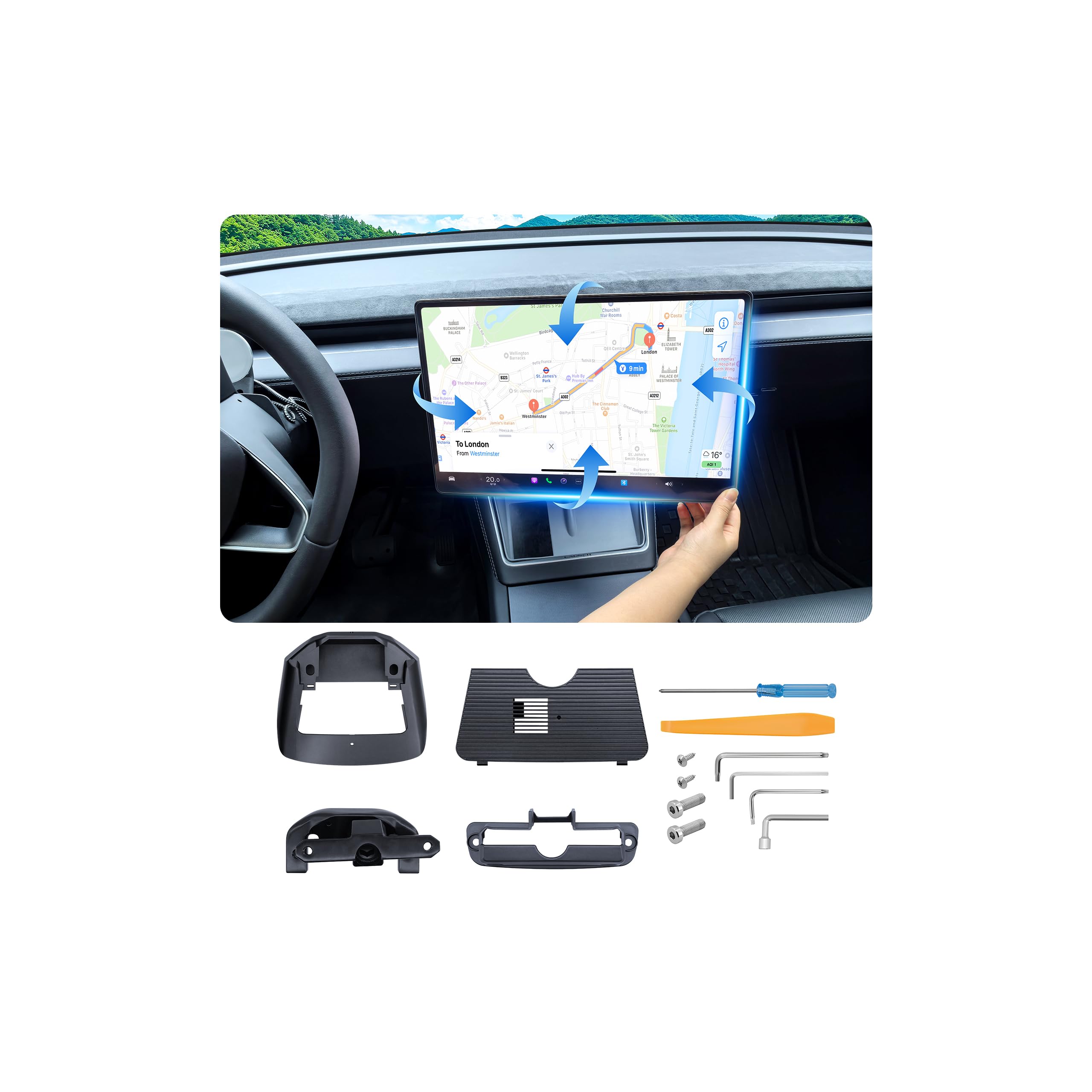 Support Pivotant pour Tesla Model Y Juniper et Model 3 Highland
