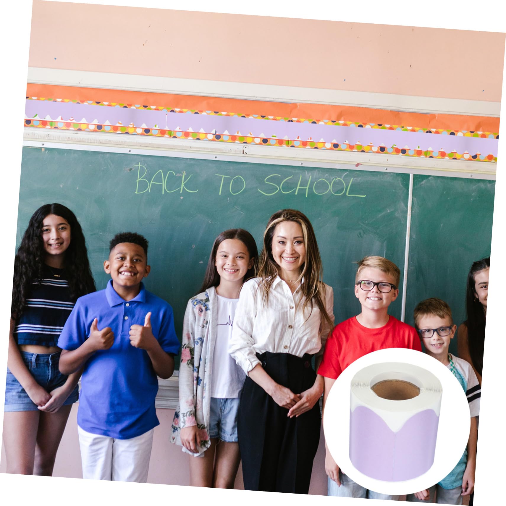 3rollen Schul Und Klassenzimmer Dekorationsaufkleber Selbstklebende Wellenkante Bordüre Für -projekte Und Scrapbooking Langanhaltend Und Einfach Anzubringen Geeignet Für