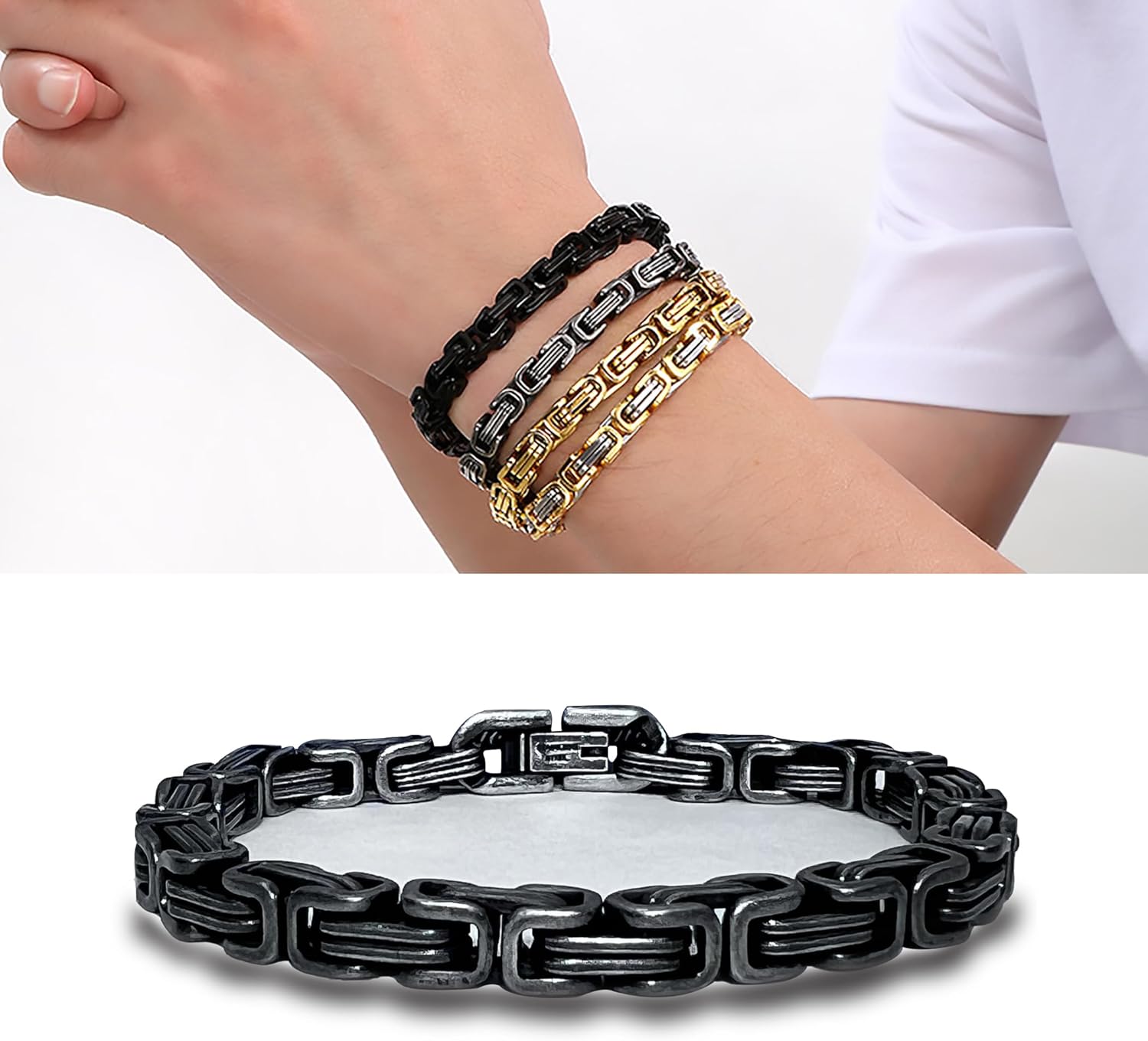 MGOOL To My Son Bracelet From Dad Son Gifts From Mom Graduation Birthday Christmas Father's Day Gifts Message Card&LED Gift Box - Image 3