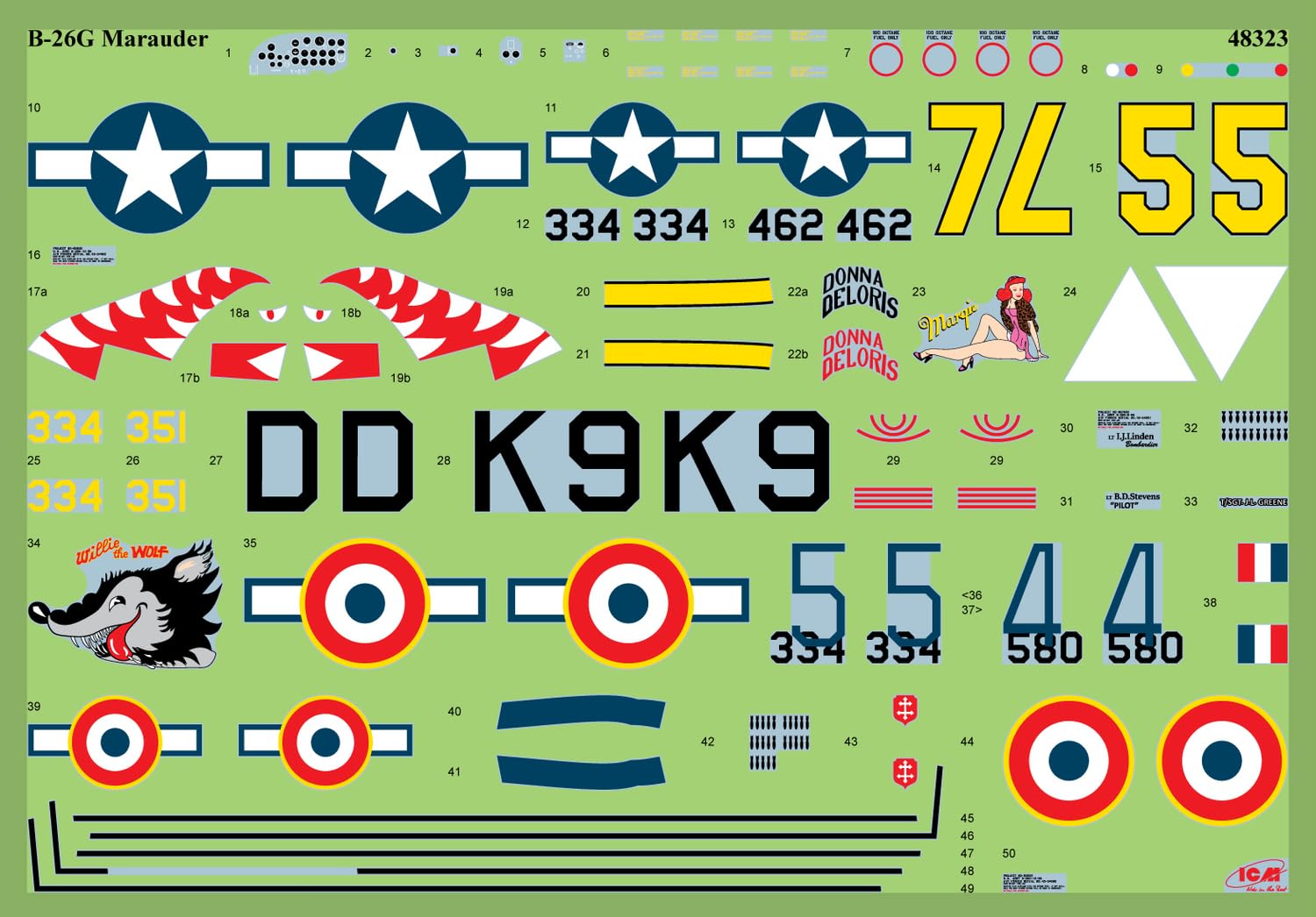 ICM 48323 - 1:48 B-26G Marauder, WWII American/France Bomber - Neu