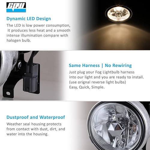 Miniatura 6 de CPW Luces antiniebla OEM para Honda Element, conductor y pasajero 2003, 2004, 2005, 2006, proyector de conducción de conductor y pasajero, luces