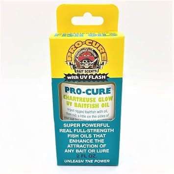Pro-Cure Chartreuse Glow Uv Baitfish Oil, 2 Ounce