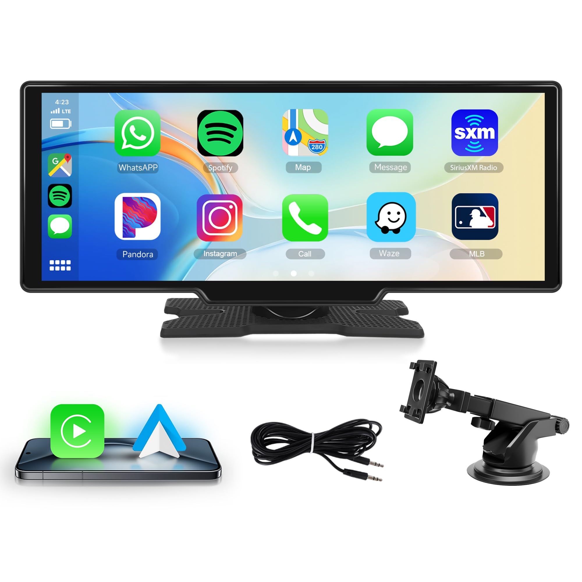 Pantalla Android Auto de 10.3 pulgadas con Airplay y soporte de vídeos por Bluetooth 8