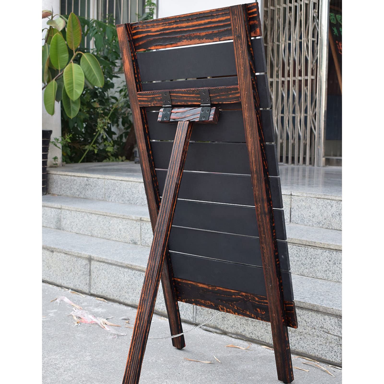 Letrero De Pizarra De Menú Tablero De Tiza De Marco De Madera Rústico De Pie, Exhibición De Menú para Restaurante, Negocios O Boda