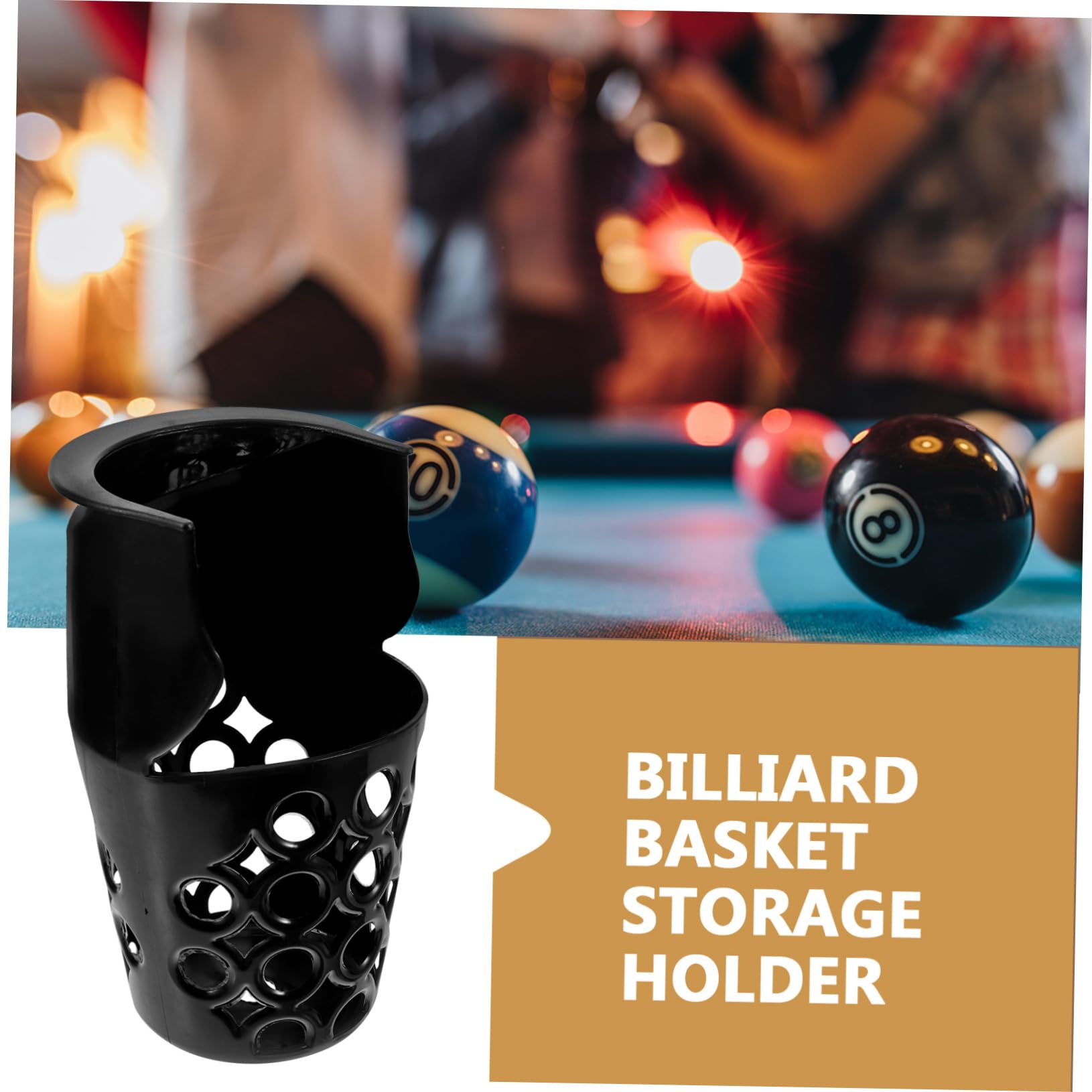 Milisten Cesta Lateral para Mesa de Billar con Bolsillos Desplegables Snooker PP Almacenamiento