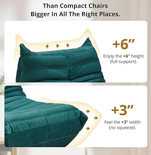 Miniatura 3 de Silla junto al fuego, sofá vago en el suelo, silla de puf de esquina, sofá de esquina, silla de puf para sala de estar, dormitorio, salón, oficina,