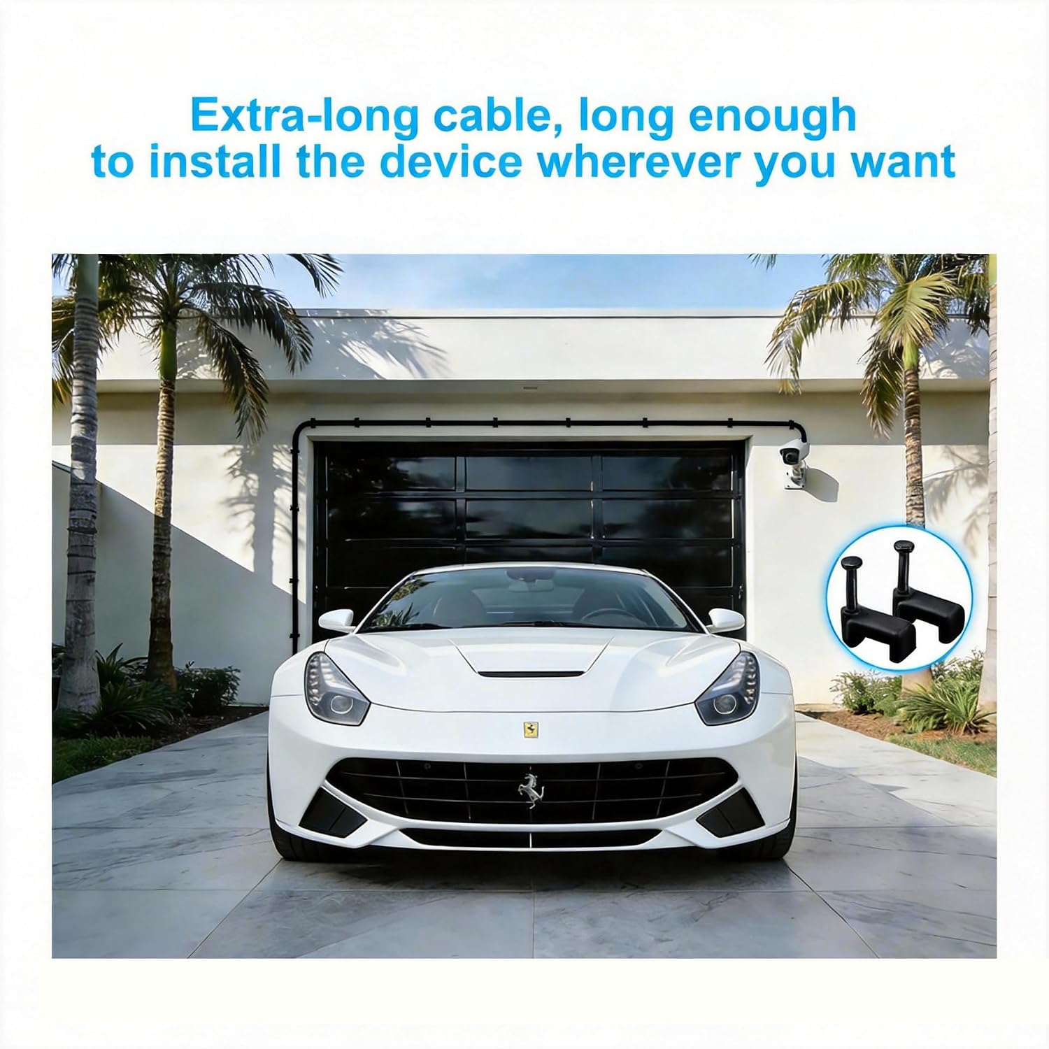 2 Pack 20FT Power Extension Cable,Flat Extension USB to Micro USB Charging Cord,Compatible with Wyze Cam v4/v3/OG/v3 Pro,Blink,Nest Cam Indoor,Fire Kindle(Not for Wyze Cam Pan v3,Not Type-C)