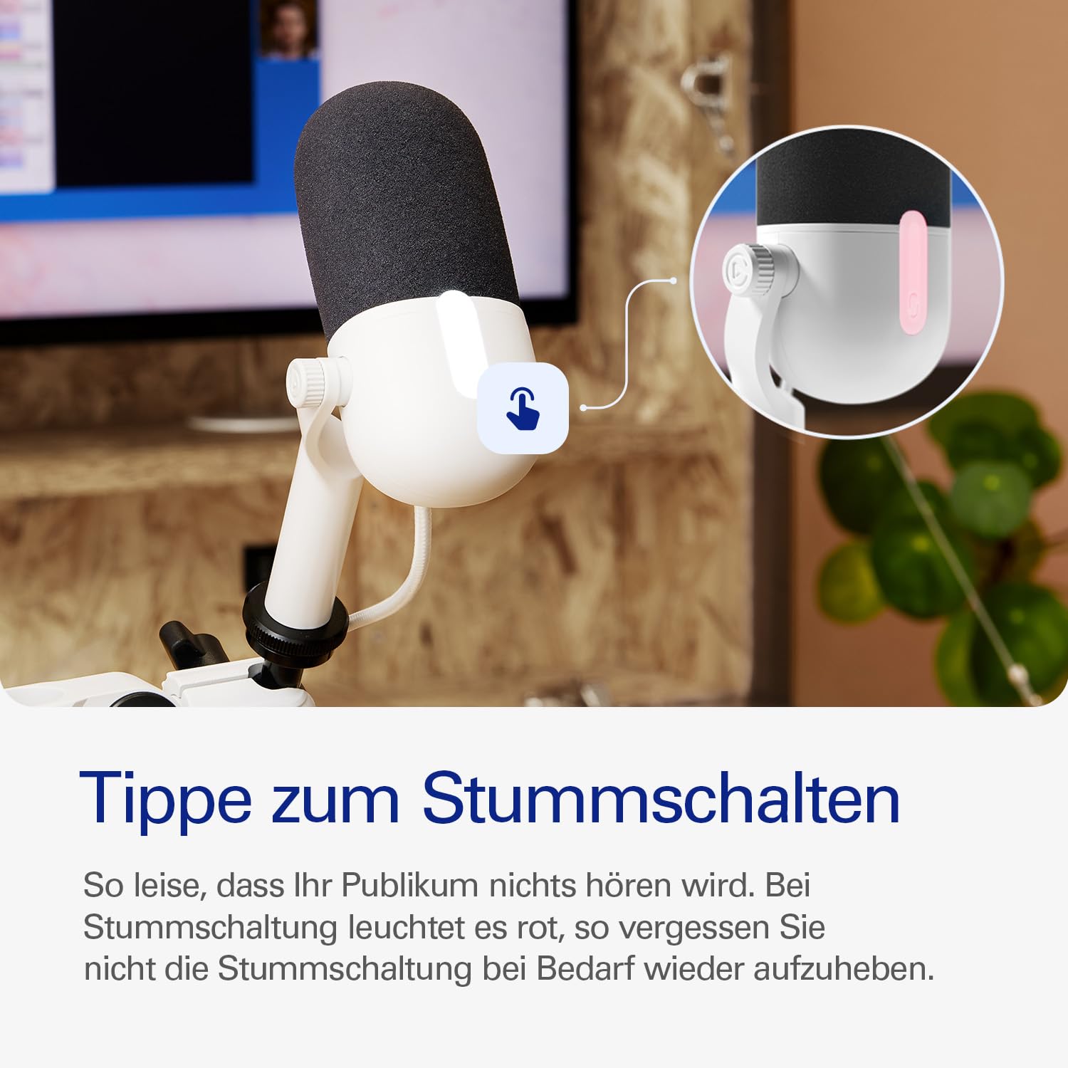 Elgato Wave Neo - USB Kondensatormikrofon, Stummschalten per Tippen, für Gaming, Streaming, Konferenzen, Sprachaufnahmen auf Teams/Zoom/Twitch/YouTube etc-kompatibel mit Laptop, PC, Mac, iPad, iPhone